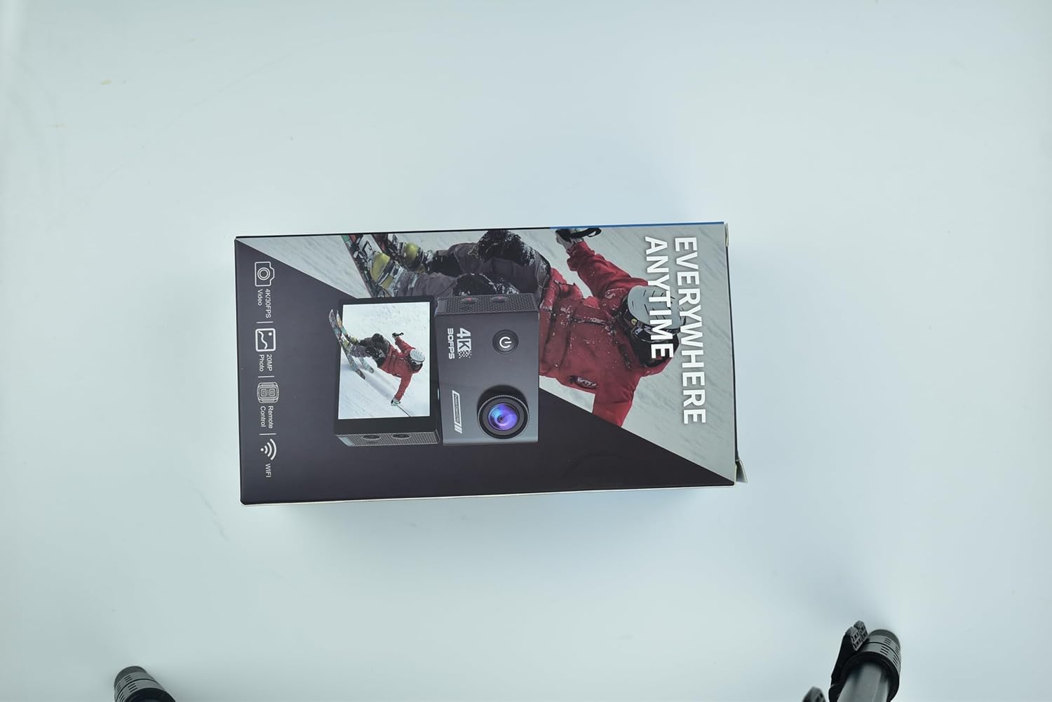 Action Camera 4K30fps with 64G SD Card,HD Waterproof Camera 131ft Underwater Cameras 20MP Pre-recording WiFi Camera 170° Remote Control Sports Cameras with 2 Batteries Helmet Mount Accessories Kits