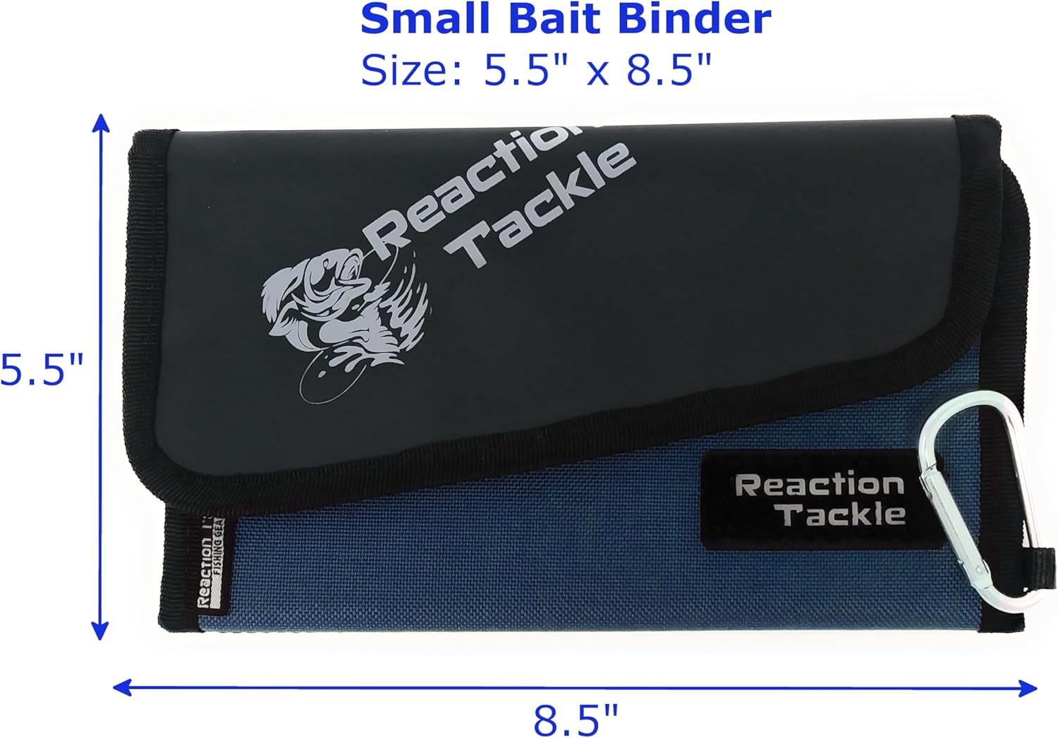 Reaction Tackle Fishing Tackle Organizer Case | Soft Bait Binder | Keep Soft Plastic Baits and Tackle Organized | Removable Storage Pockets